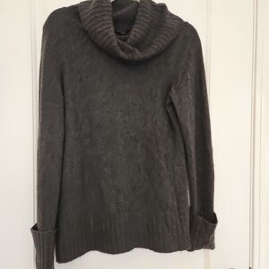 Only Mine 2ply 100%‎ cashmere Dark Grey cowl neck sweater Womens Medium, Cuffs